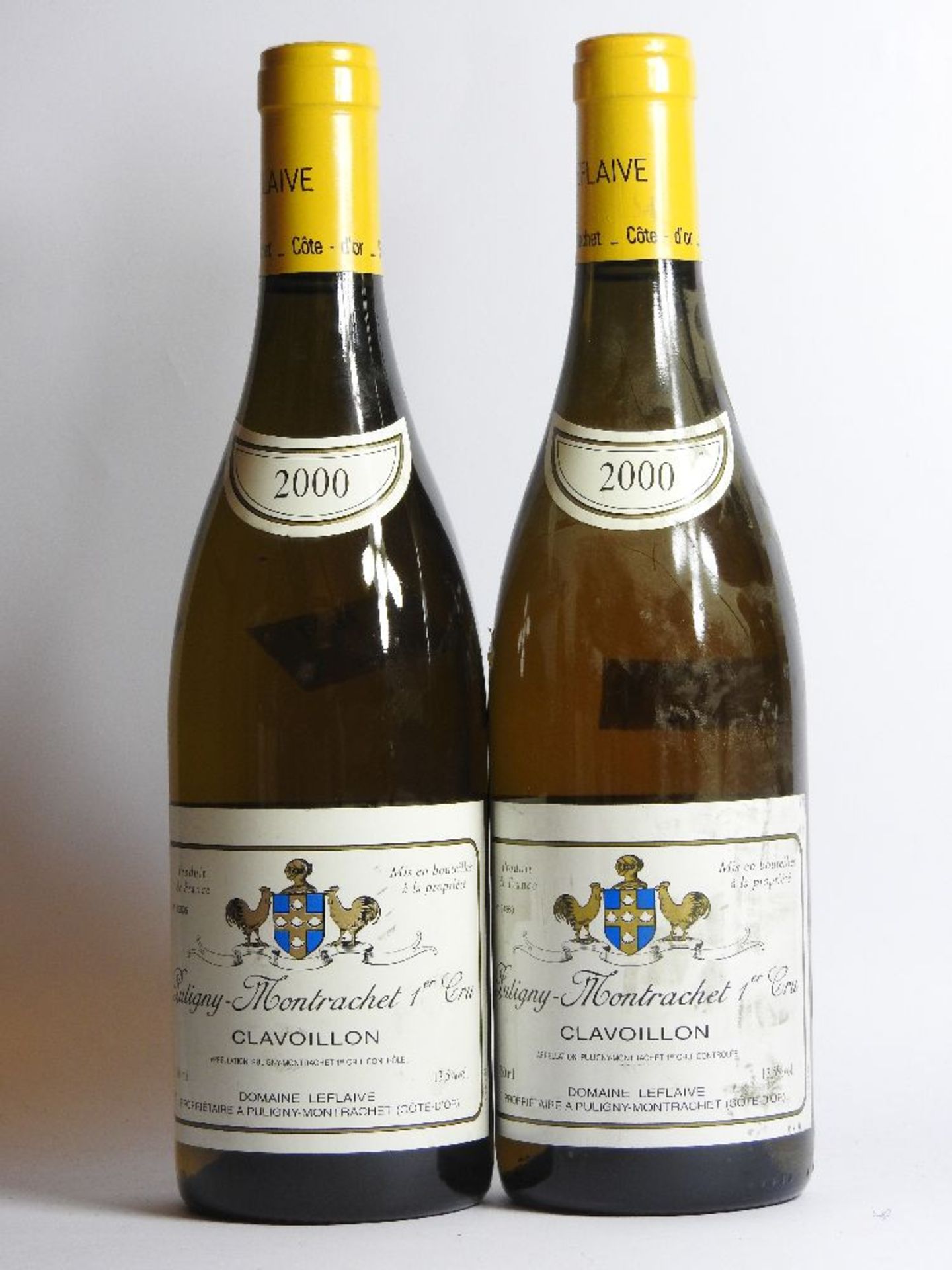 Puligny-Montrachet 1ere Cru, Clavoillon, Leflaive, 2000, two bottles