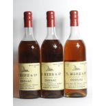 Hine Grande Champagne Cognac, 1938, landed 1939, three bottles (bottled by Devenish 1969)