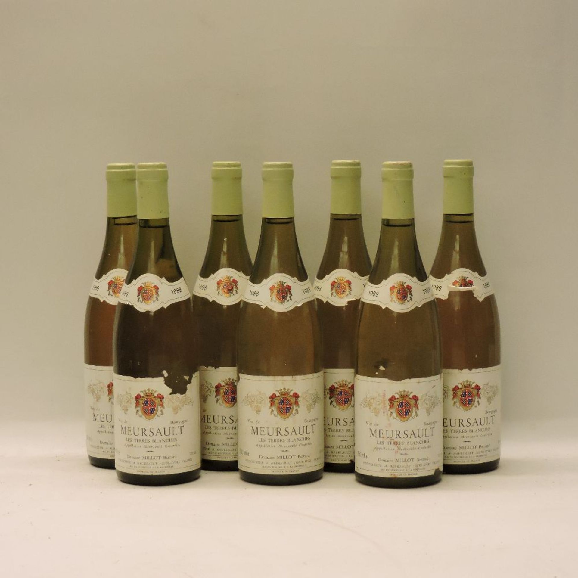 Meursault, Les Terre Blanche, Millot, 1988, seven bottles