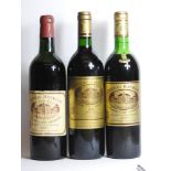 Assorted Château Batailley, Pauillac, 5th growth, to include one bottle each: 1961, 1966 and 1990,