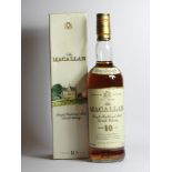 The Macallan, single malt, 10 year old, (boxed), one bottle