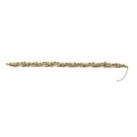 A gold four row gold gate link bracelet, (padlock deficient), 7.51g