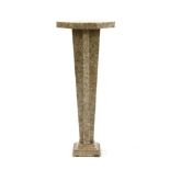 A marble X section column stand, 94cm high