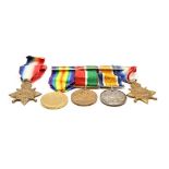 A Naval group of four WWI medals, comprising two 1944-15 Stars, a British War Meal and a Victory