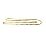 A gold rope chain, tested as approximately 9ct gold, 13.49g