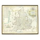 A map of England after Christopher Saxton - 'Anglia the Kingdom of England and Principality of