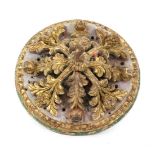 A carved and giltwood ceiling boss42.5cm diameter