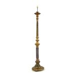 A carved and gilt wood standard lamp168.5cm high