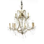 A twelve branch two-tier chandelier, 91cm high