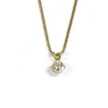 An 18ct gold single stone diamond pendant