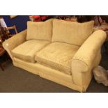 A modern three seater settee, 218cm wide, 100cm deep, 80cm high