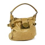A Joseph tan leather handbag, with gold tone hardware engraved 'The bond' born in 2008, zip
