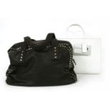 A Marta Ponti white leather handbag with sectioned interior together with a Lupo of Barcelona