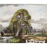 *Rowland Suddaby (1912-1972)'LANDSCAPE NEAR EAST BERGHOLT'Signed and dated '51 l.r, also signed