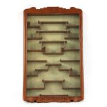 Chinese hardwood hanging display cabinet