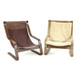 A pair of bentwood easy chairs, in the Isokon style