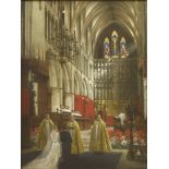 *Leonard Campbell Taylor (1874-1969)A WEDDING IN SOUTHWARK CATHEDRALSigned l.r., oil on canvas83 x