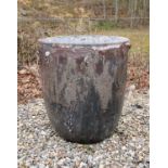 A glazed crucible planter, 54 cm diameter, 60 cm high