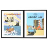 Two Tin Tin poster prints