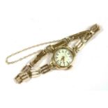 A ladies 9ct gold Rotary mechanical bracelet watch