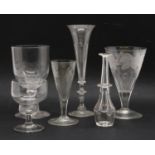 A collection of 18th Century and later glass,