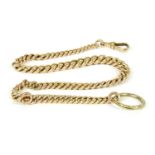 A 9ct gold curb link Albert