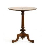 A 19th century pollard oak tripod table