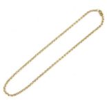 A gold faceted hollow belcher chain