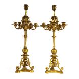 A pair of ormolu table lights