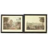 A set of ten 19th century hand coloured prints of Indian fort scenes