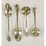 A pair of George III silver tablespoons