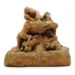 DANTES INFERNO, carved sandstone stone sculpture