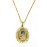 An 18ct gold picture locket