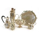 A collection of mixed silver plated wares,
