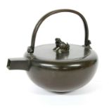 A Japanese bronze kettle,