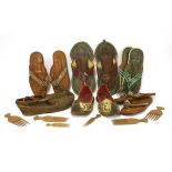 Six pairs of various Indian shoes and sandals