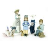 Five Lladro and Nao figures, and six pieces of Goebel figures, with damage (11)
