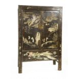 A Chinese lacquered cabinet,