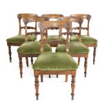 A set of six Victorian mahogany dining chairs (6)