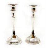 A pair of silver candlesticks, by Wilmott Manufacturing Company, Birmingham, 1927, 26.5cm high