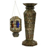 A large Moroccan urn floor standing vase