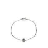 A Gucci white gold mongrammed cube bracelet