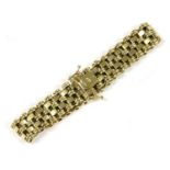 A 9ct gold five row fancy link bracelet