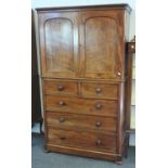 A Victorian mahogany press cupboard