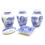 Eleven items of modern blue and white Spode Italian pattern china