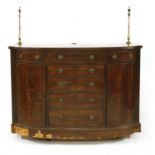 A Regency mahogany and bow front dresser,