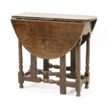 A small oak gateleg table