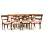 A harlequin set of eleven mahogany dining chairs