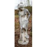 A reconstituted stone garden figure of nude female
