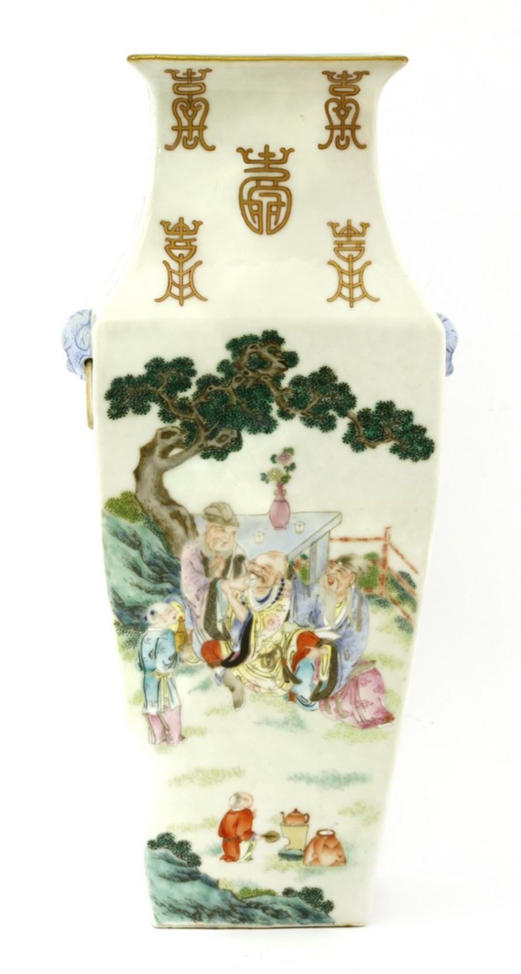 A Chinese famille rose vase